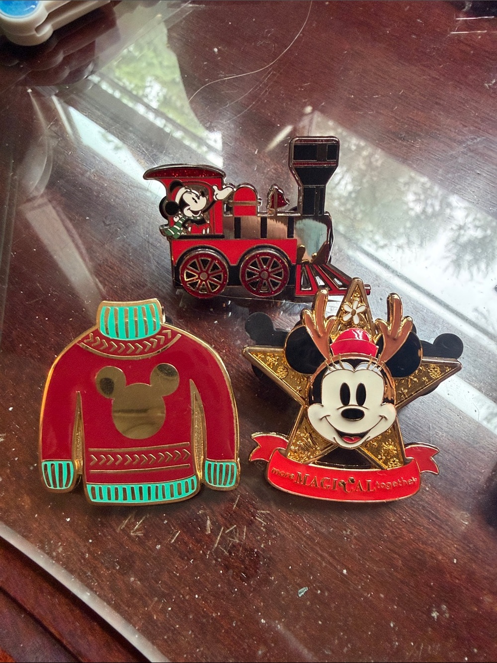 Disney Holiday Pin Set — Minnie & Train & Sweater